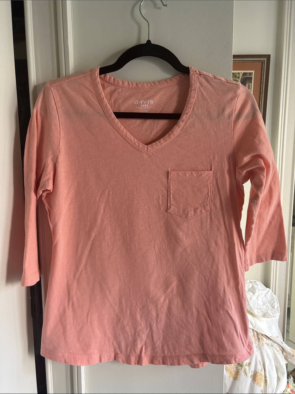 Orvis Coral Pocket V-Neck Tee